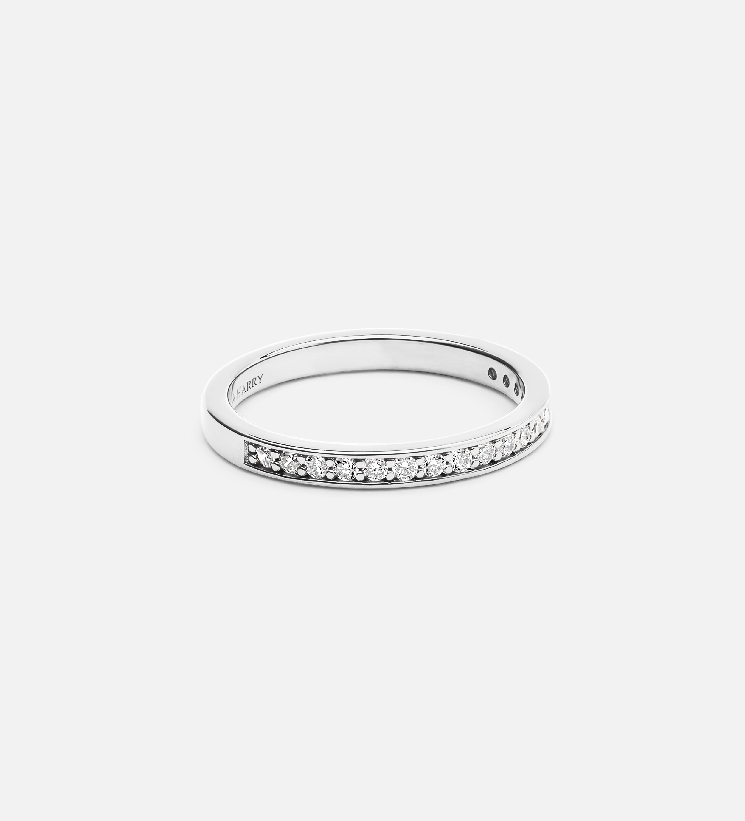 Half Infinity Band in Rhodium Plating on 925 Silver - Ash & Harry