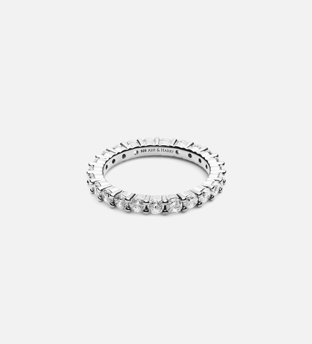 Infinity Band in Rhodium Plating on 925 Silver - Ash & Harry