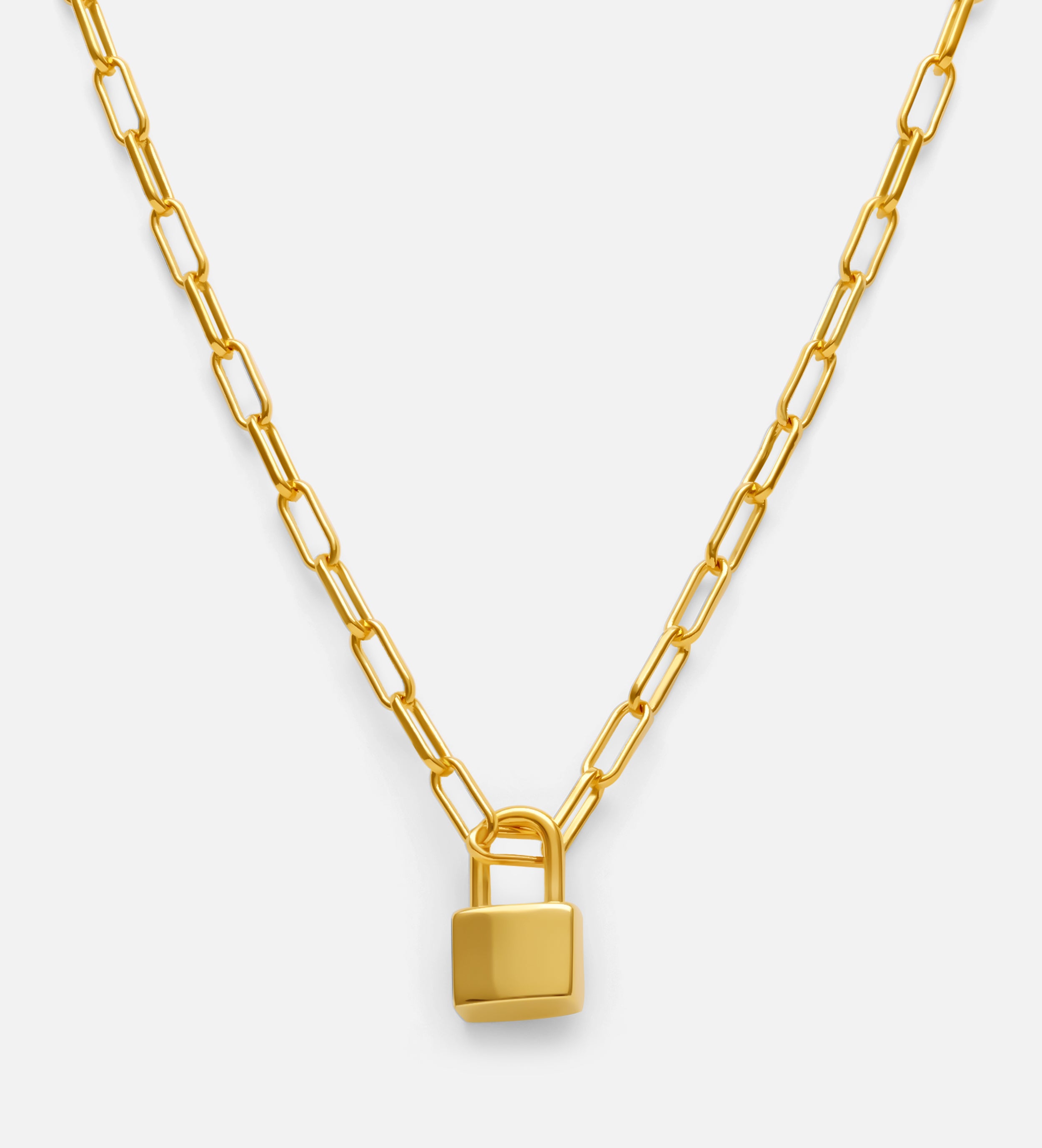 Lock Necklace in 18k Gold Plating on 925 Silver - Ash & Harry