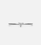 Luna Stacker Ring in Rhodium Plating on 925 Silver - Ash & Harry