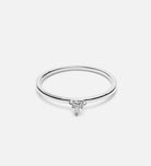 Luna Stacker Ring in Rhodium Plating on 925 Silver - Ash & Harry