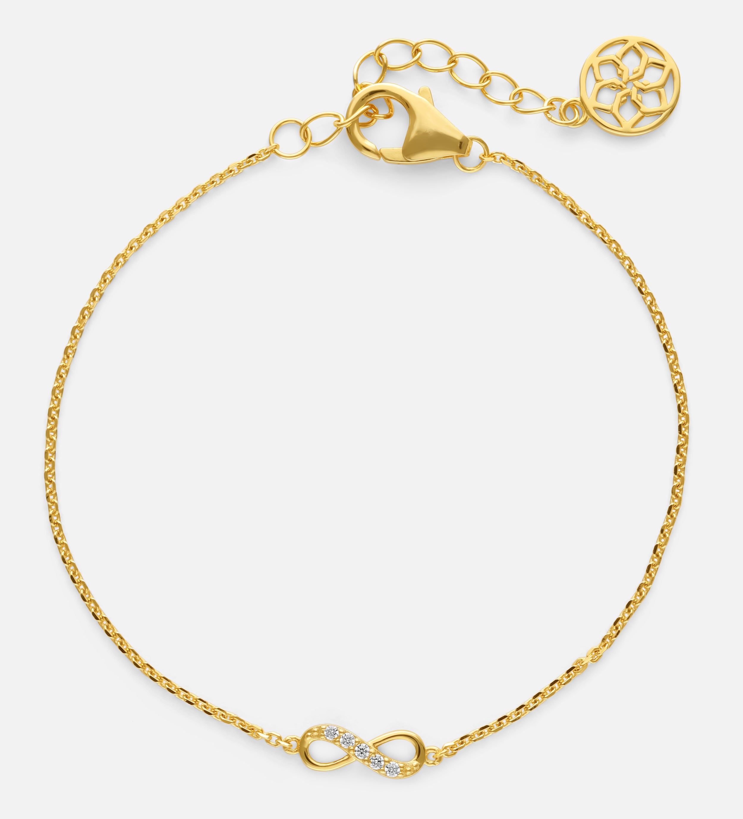 Mini Infinity Pave Bracelet in 18k Gold Plating on 925 Silver - Ash & Harry