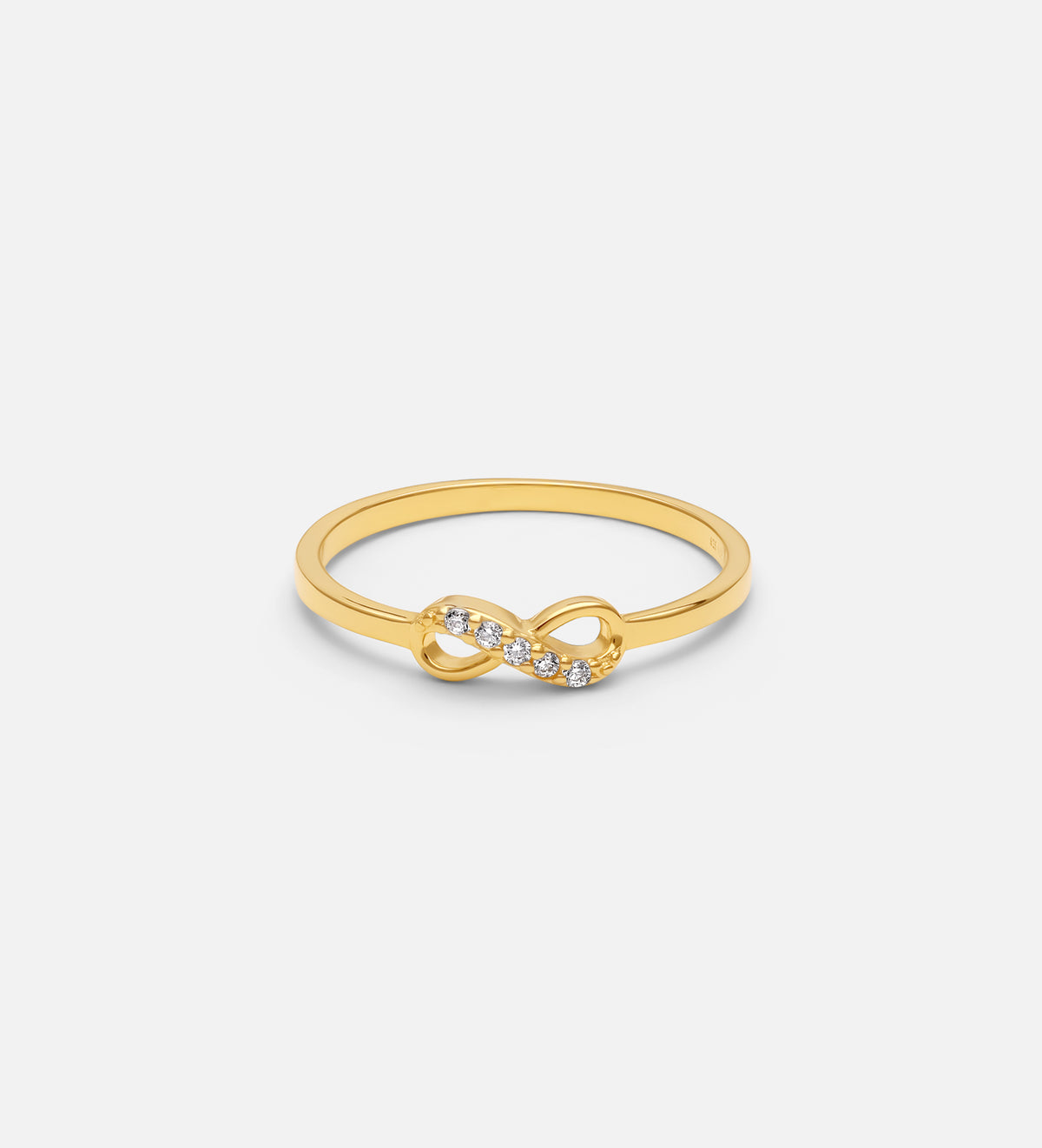 Mini Infinity Pave Ring in 18k Gold Plating on 925 Silver - Ash & Harry