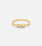 Mini Infinity Pave Ring in 18k Gold Plating on 925 Silver - Ash & Harry