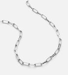 Paperclip Necklace in Rhodium Plating on 925 Silver - Ash & Harry