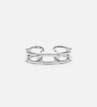 Paperclip Ring in Rhodium Plating on 925 Silver - Ash & Harry