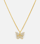 Pave Butterfly Necklace in 18k Gold Plating on 925 Silver - Ash & Harry