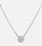 Round Pave Cluster Necklace in Rhodium Plating on 925 Silver - Ash & Harry