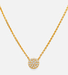 Round Pave Cluster Necklace in 18k Gold Plating on 925 Silver - Ash & Harry