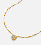 Round Pave Cluster Necklace in 18k Gold Plating on 925 Silver - Ash & Harry