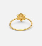 Pave Flower Ring in 18k Gold Plating on 925 Silver - Ash & Harry