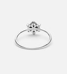 Pave Flower Ring in Rhodium Plating on 925 Silver - Ash & Harry