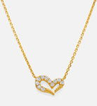 Pave Heart Silhouette Necklace in 18k Gold Plating on 925 Silver - Ash & Harry