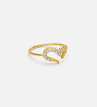 Pave Heart Silhouette Ring in 18k Gold Plating on 925 Silver - Ash & Harry