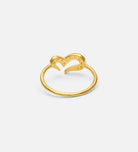 Pave Heart Silhouette Ring in 18k Gold Plating on 925 Silver - Ash & Harry