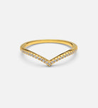 Pave Wishbone Ring in 18k Gold Plating on 925 Silver - Ash & Harry
