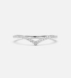Pave Wishbone Ring in Rhodium Plating on 925 Silver - Ash & Harry