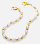 Pearl Beaded Bracelet in 18k Gold Plating on 925 Silver - Ash & Harry