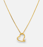 Pearl Heart Embrace Necklace in 18k Gold Plating on 925 Silver - Ash & Harry