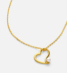 Pearl Heart Embrace Necklace in 18k Gold Plating on 925 Silver - Ash & Harry