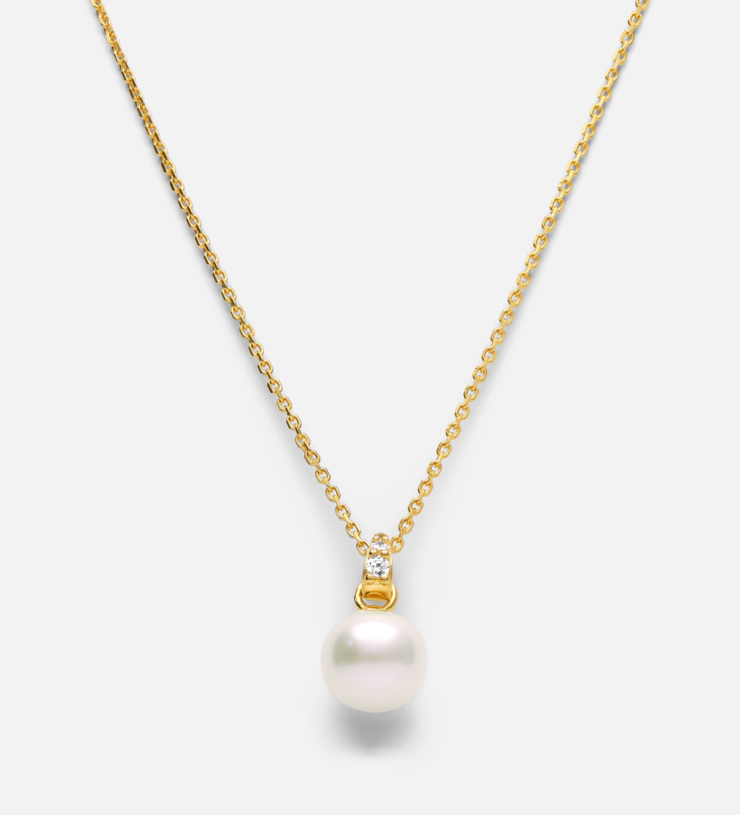 Pearl Pendant Necklace in 18k Gold Plating on 925 Silver - Ash & Harry