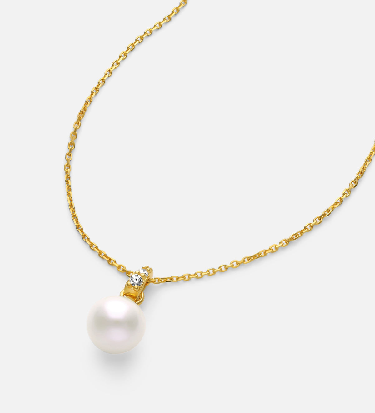 Pearl Pendant Necklace in 18k Gold Plating on 925 Silver - Ash & Harry