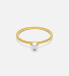 Pearl Stacker Ring in 18k Gold Plating on 925 Silver - Ash & Harry