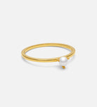 Pearl Stacker Ring in 18k Gold Plating on 925 Silver - Ash & Harry