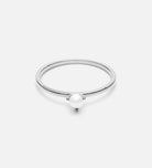 Pearl Stacker Ring in Rhodium Plating on 925 Silver - Ash & Harry