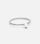 Pearl Stacker Ring in Rhodium Plating on 925 Silver - Ash & Harry