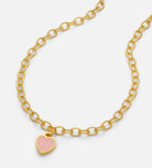 Pink Heart Chain Bracelet in 18k Gold Plating on 925 Silver - Ash & Harry