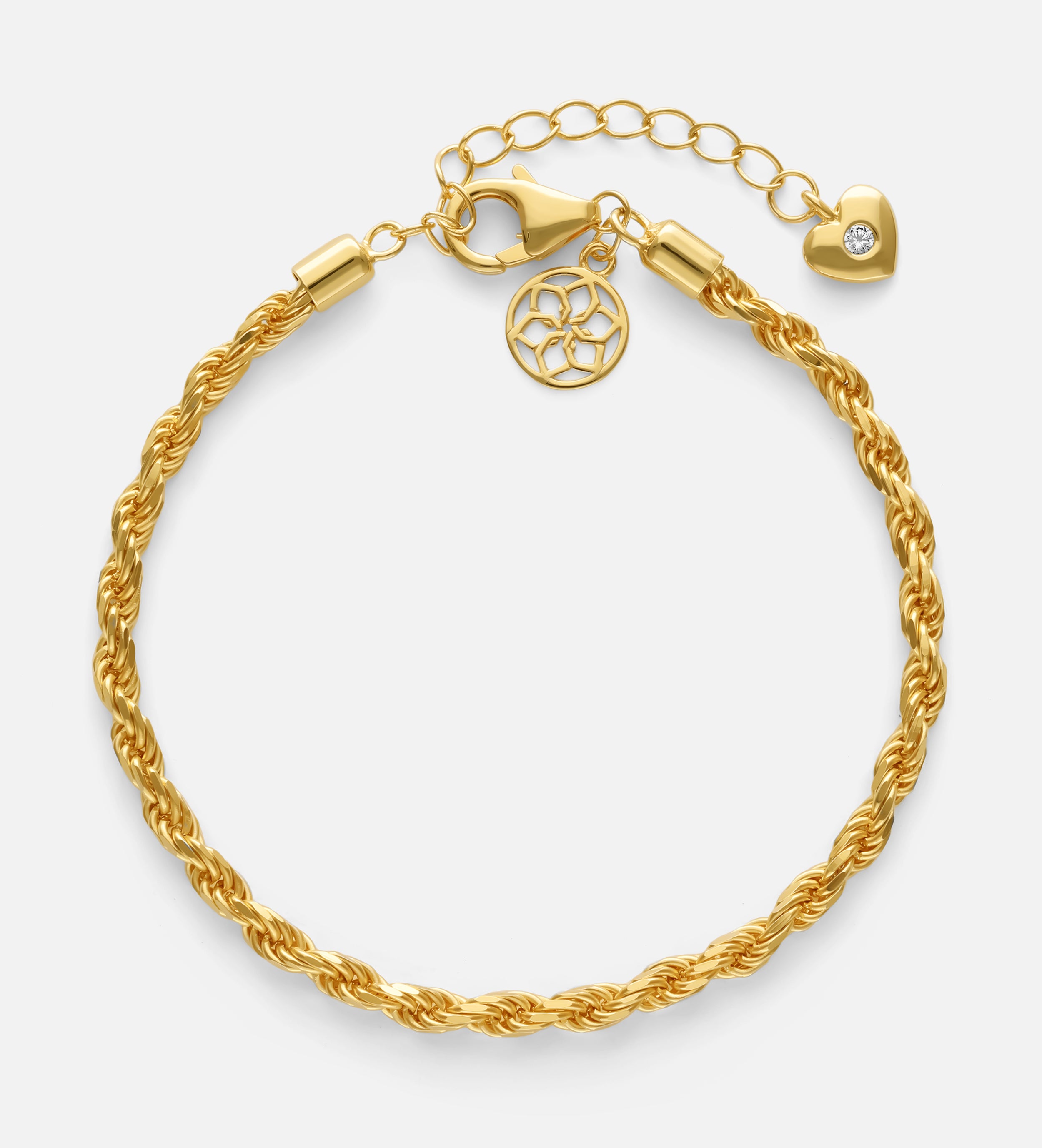 Rope Bracelet in 18k Gold Plating on 925 Silver - Ash & Harry