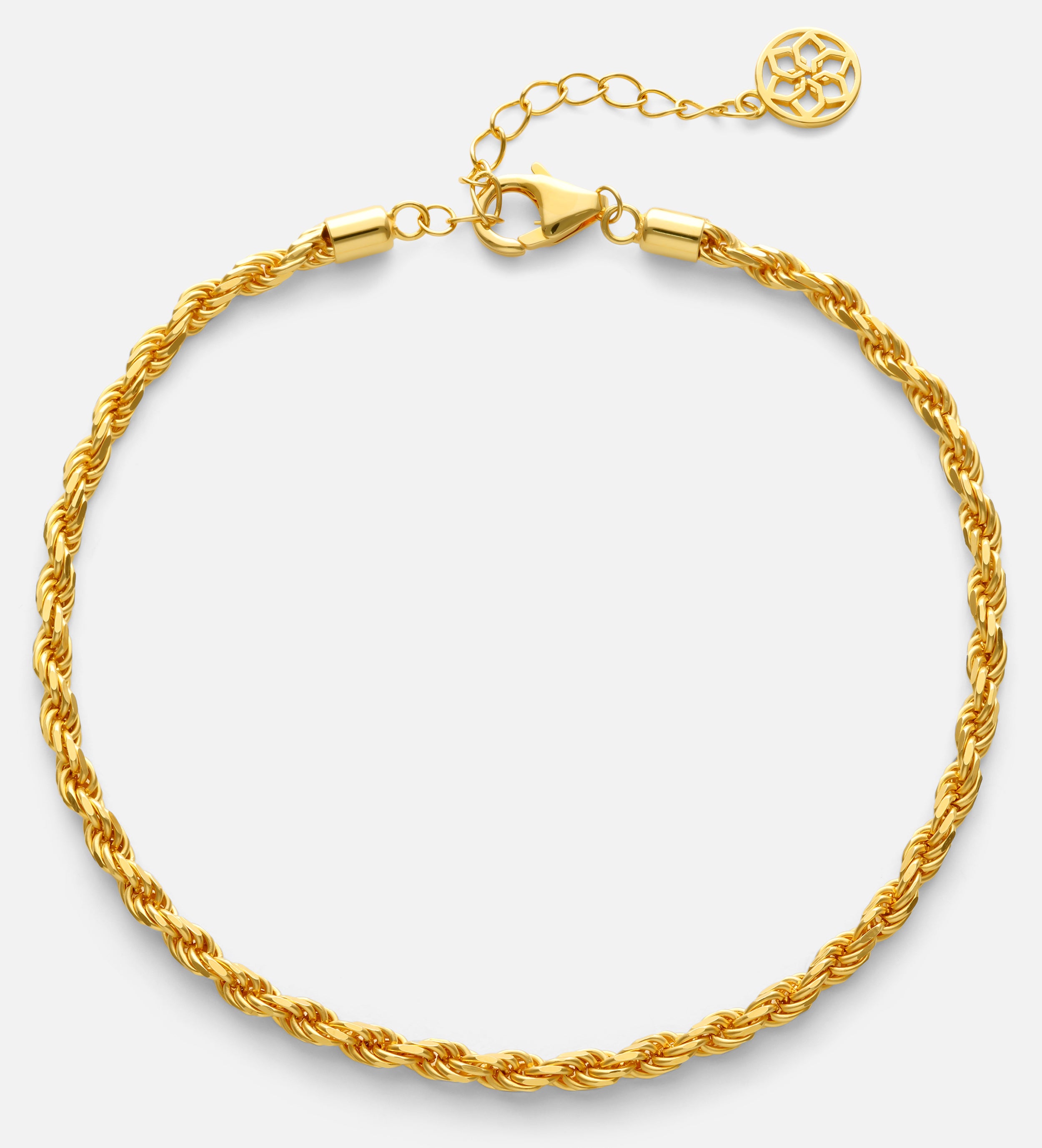Rope Chain Anklet in 18k Gold Plating on 925 Silver - Ash & Harry