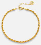 Rope Chain Anklet in 18k Gold Plating on 925 Silver - Ash & Harry