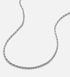 Rope Chain Necklace in Rhodium Plating on 925 Silver - Ash & Harry