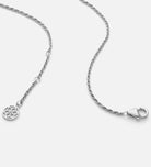 Rope Chain Necklace in Rhodium Plating on 925 Silver - Ash & Harry