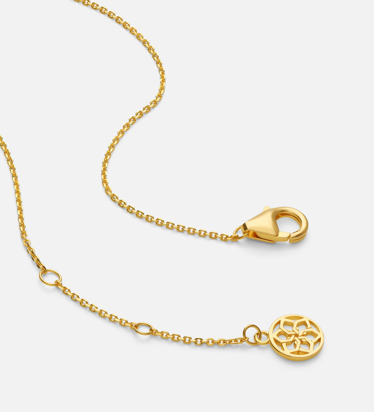 Solitaire Pendant Necklace in 18k Gold Plating on 925 Silver - Ash & Harry