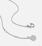 Solitaire Pendant Necklace in Rhodium Plating on 925 Silver - Ash & Harry