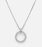 Gemstone Ring Necklace in Rhodium Plating on 925 Silver - Ash & Harry