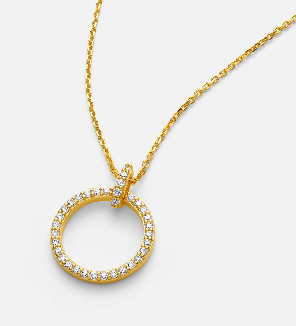 Gemstone Ring Necklace in 18k Gold Plating on 925 Silver - Ash & Harry