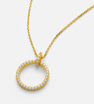 Gemstone Ring Necklace in 18k Gold Plating on 925 Silver - Ash & Harry