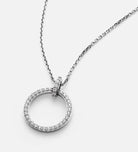 Gemstone Ring Necklace in Rhodium Plating on 925 Silver - Ash & Harry