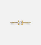 Solitaire Ring in 18k Gold Plating on 925 Silver - Ash & Harry