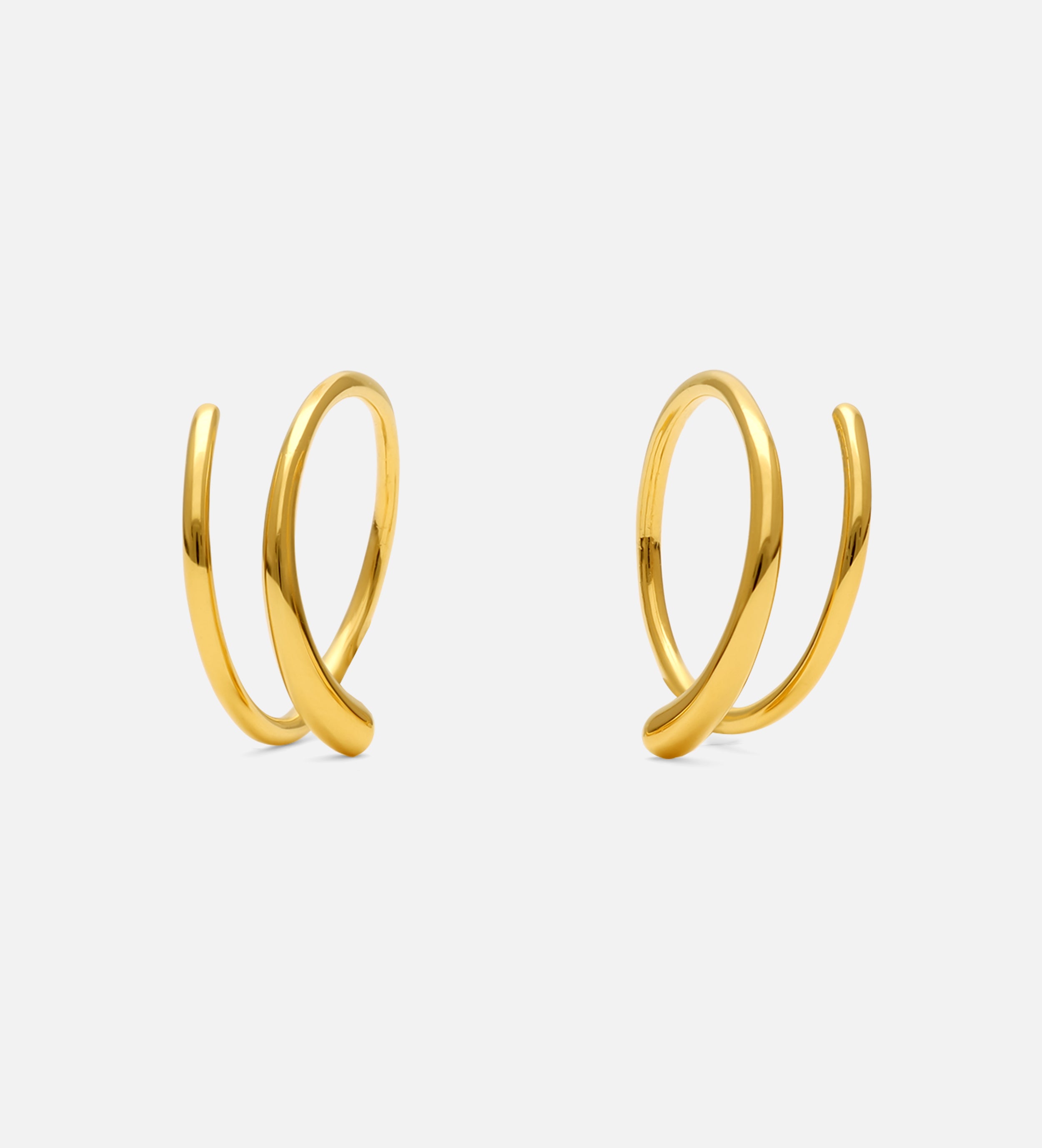 Spiral Hoops in 18k Gold Plating on 925 Silver - Ash & Harry