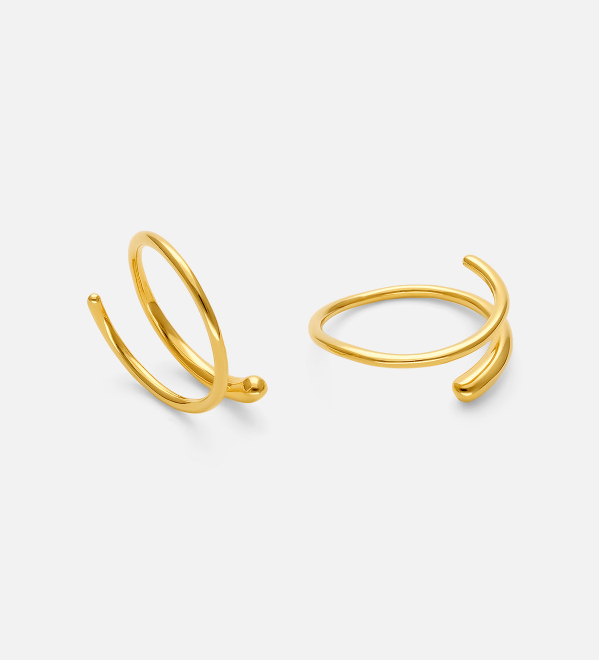 Spiral Hoops in 18k Gold Plating on 925 Silver - Ash & Harry