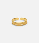 Textured Triple Stacking Ring in 18k Gold Plating on 925 Silver - Ash & Harry