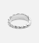 Thin Croissant Ring in Rhodium Plating on 925 Silver - Ash & Harry
