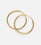 Thin Large Hoops in 18k Gold Plating on 925 Silver - Ash & Harry