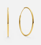 Thin Oversized Hoops in 18k Gold Plating on 925 Silver - Ash & Harry