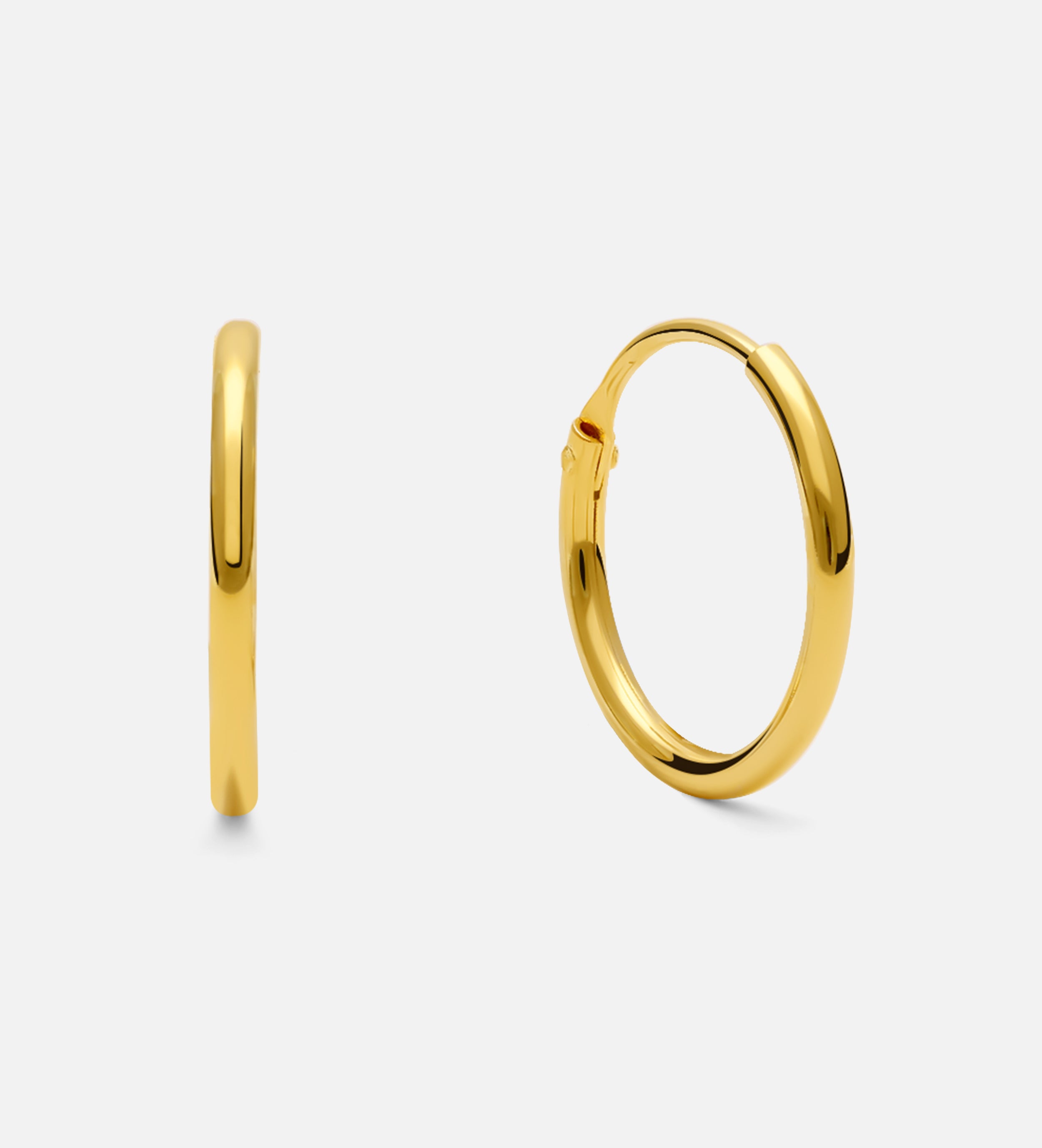 Thin Small Hoops in 18k Gold Plating on 925 Silver - Ash & Harry